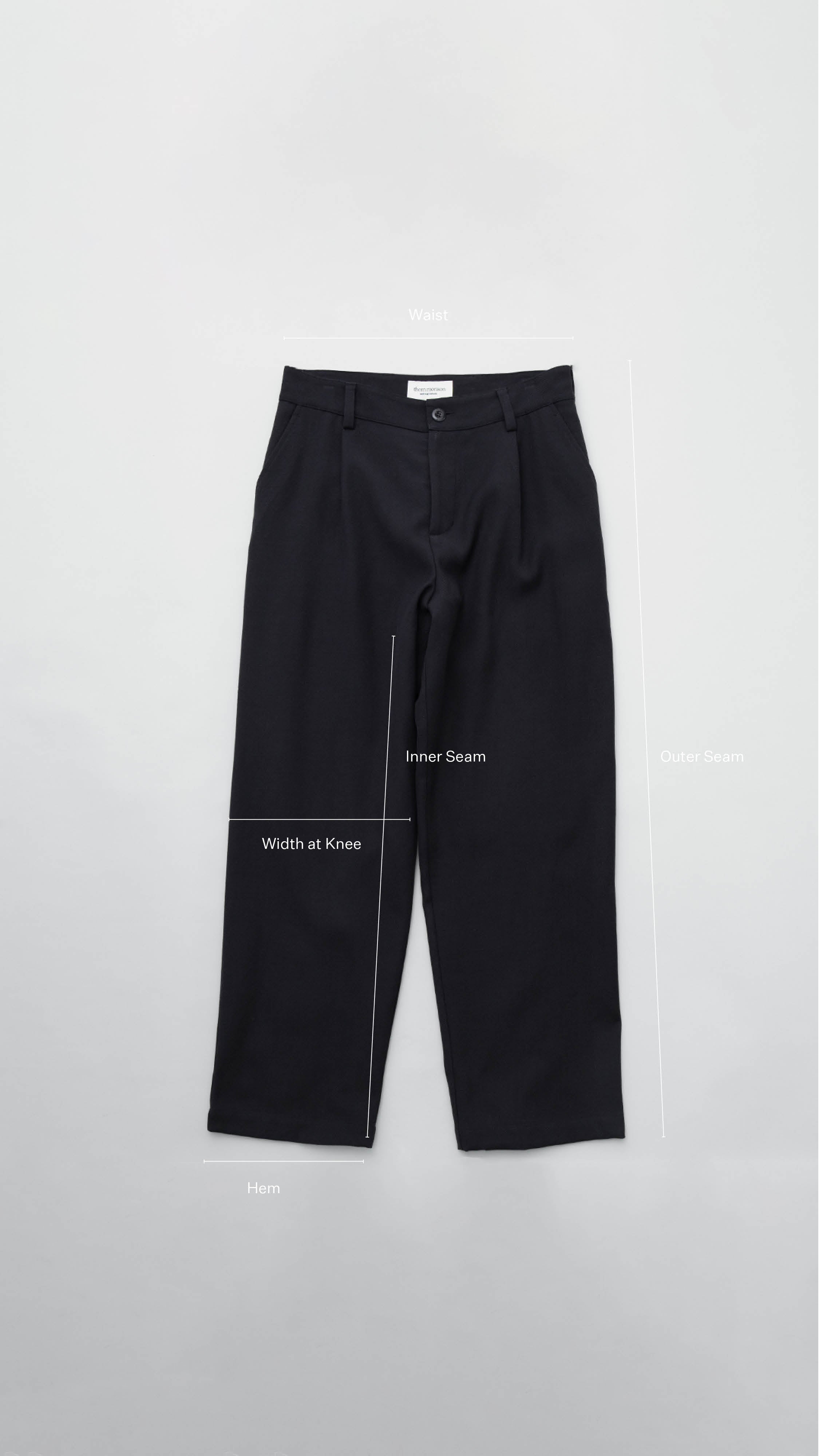 Single Pleat Wool Trouser - Navy