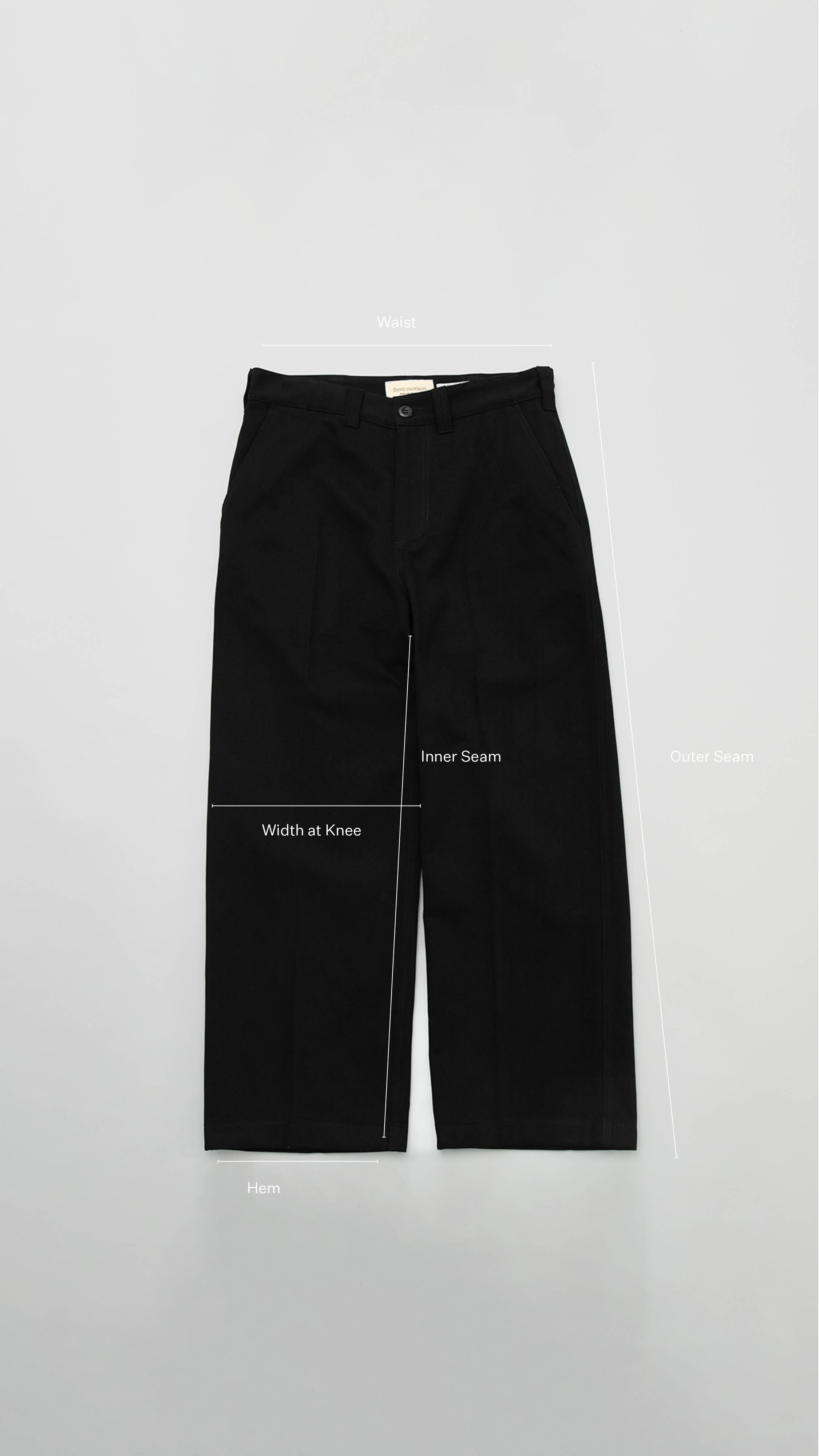 Wide Bedford Pant - Black