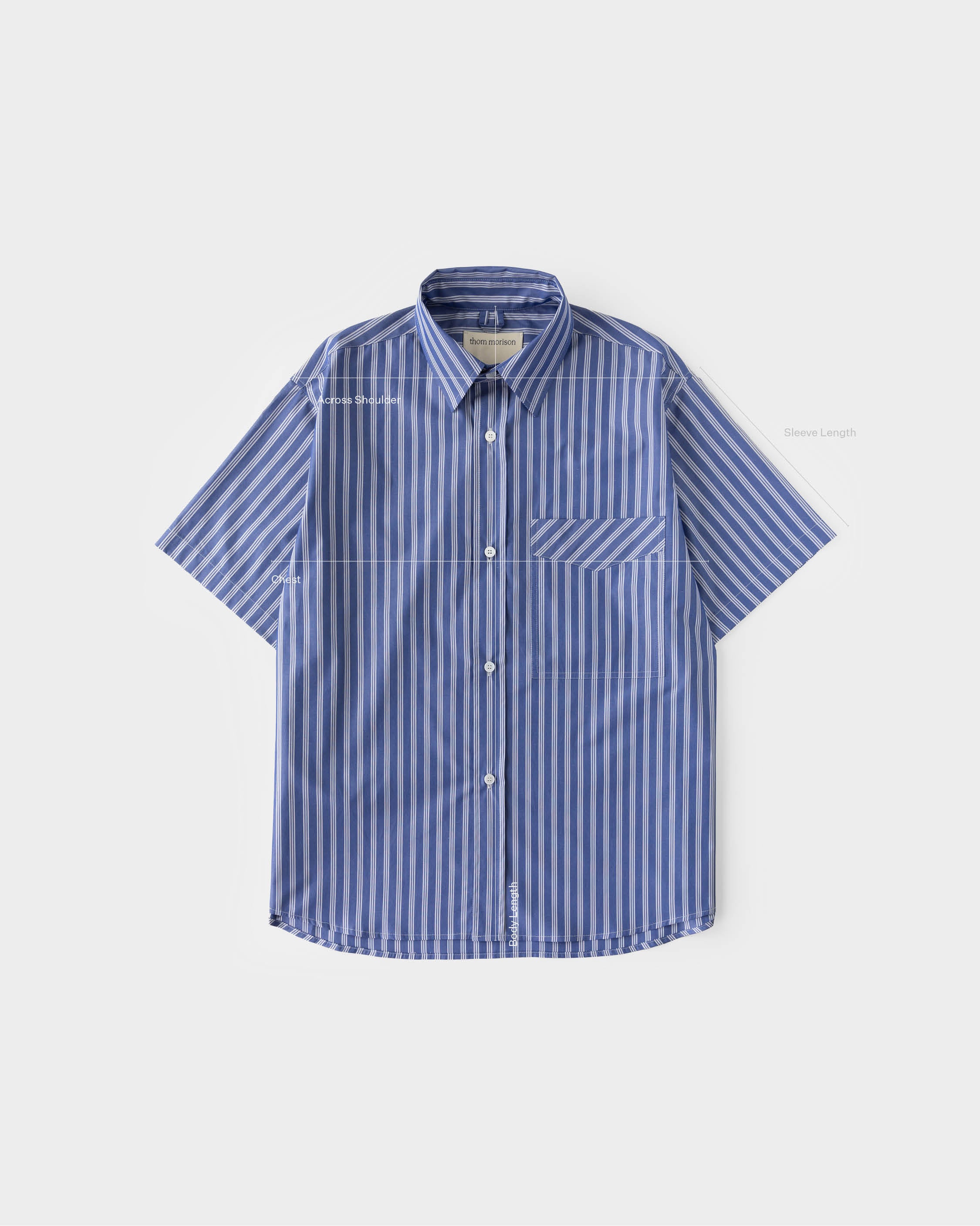 M001 Relaxed Shirt - Blue White Stripe