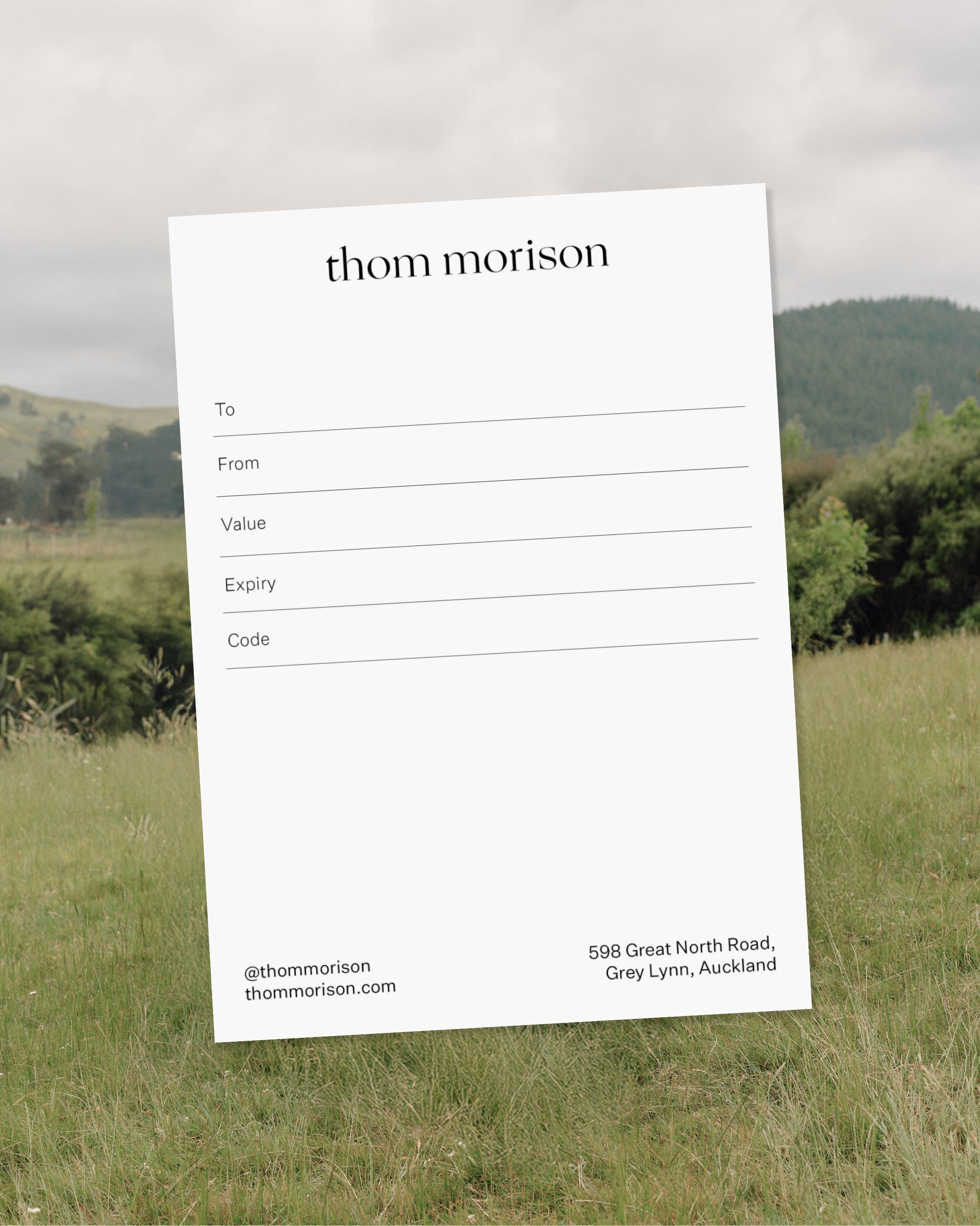 Thom Morison Gift Card